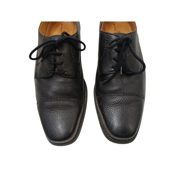Sandro Moscoloni Dress Shoes Leather Oxfords Sz 10 EEE Black Pebbled Textured main image 4